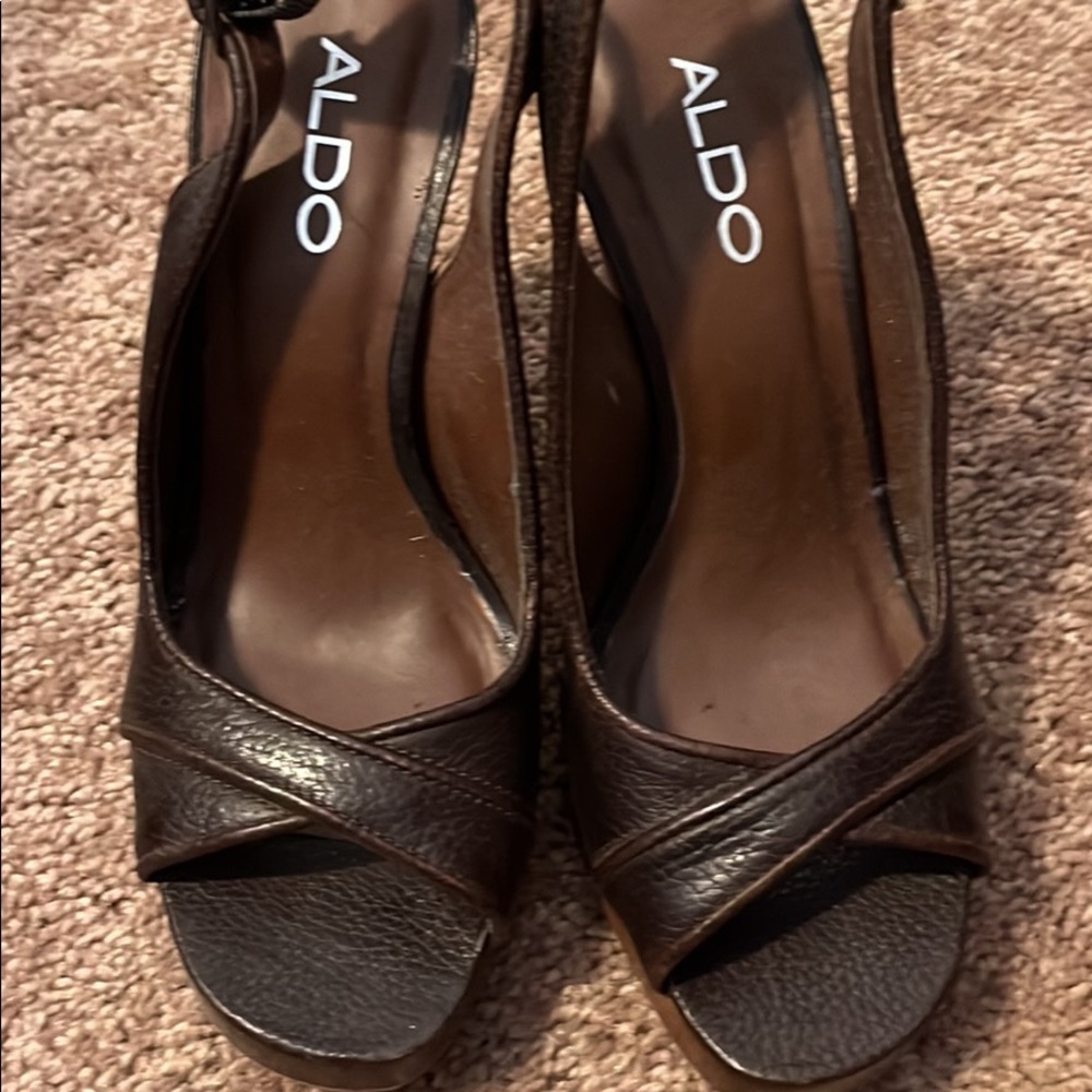 ALDO leather heels, Size 6